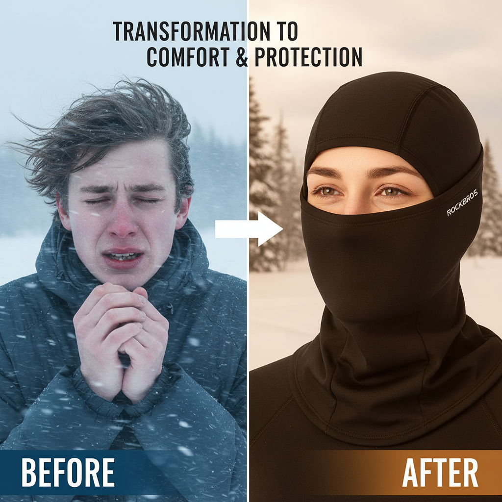 ROCKBROS Cagoule Moto Polaire Balaclava Hiver Tour de Cou Homme Femme Coupe-Vent Respirant Thermique Motif/Filtre Masque pour Vélo Ski Running Snowboard Chaud sous Casque 9 Couleurs